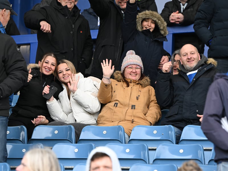 Pompey fans backing their team in the south-coast derby against Southampton.