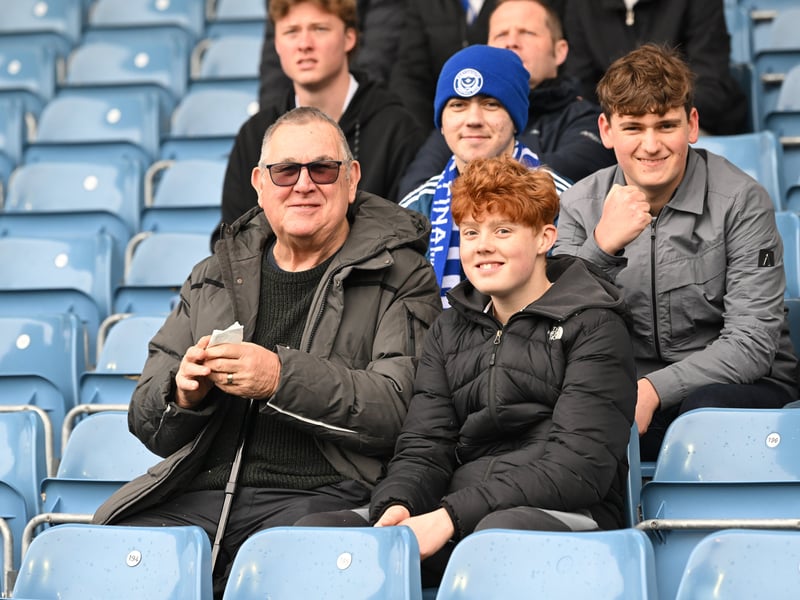 Pompey fans backing their team in the south-coast derby against Southampton.  