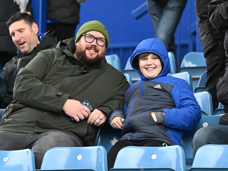 Pompey fans backing their team in the south-coast derby against Southampton. 