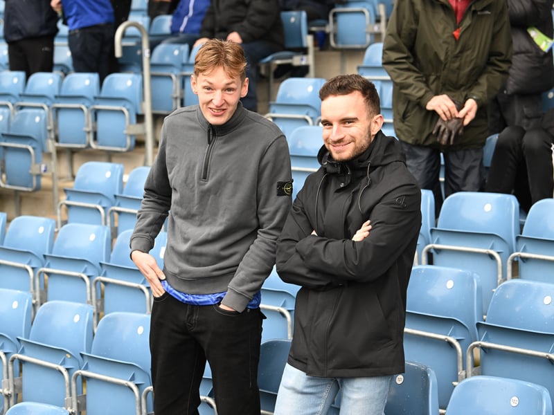 Pompey fans backing their team in the south-coast derby against Southampton.