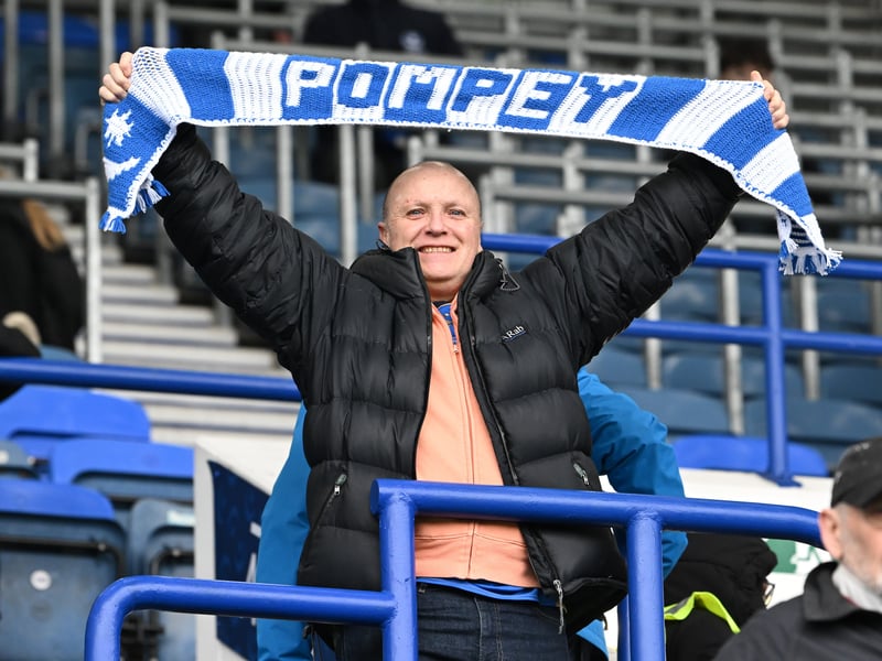 Pompey fans backing their team in the south-coast derby against Southampton. Pompey south-coast derby fan gallery