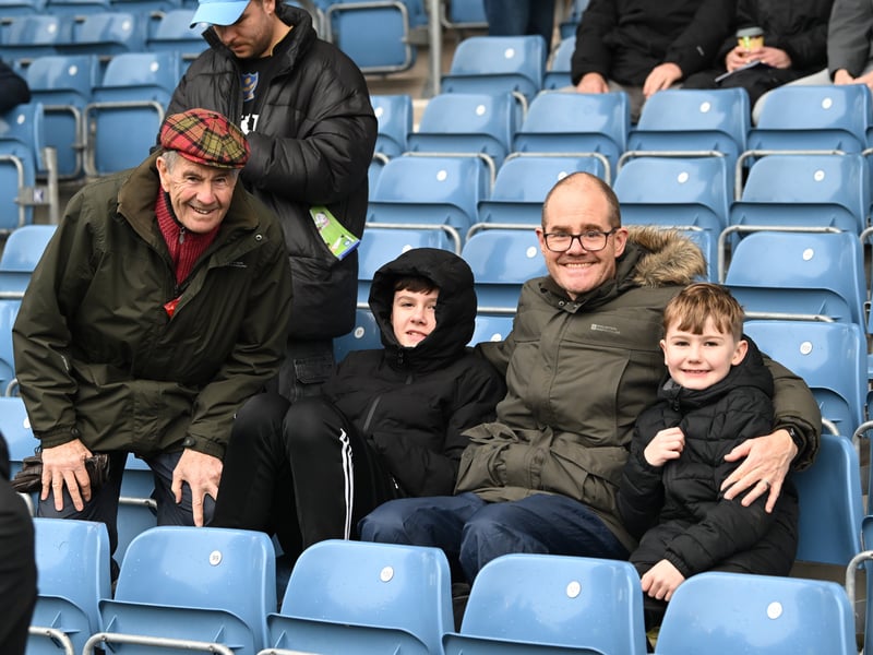 Pompey fans backing their team in the south-coast derby against Southampton.