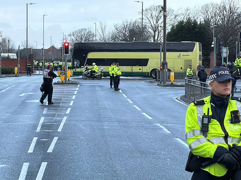 Southampton fans arriving at Fratton Park