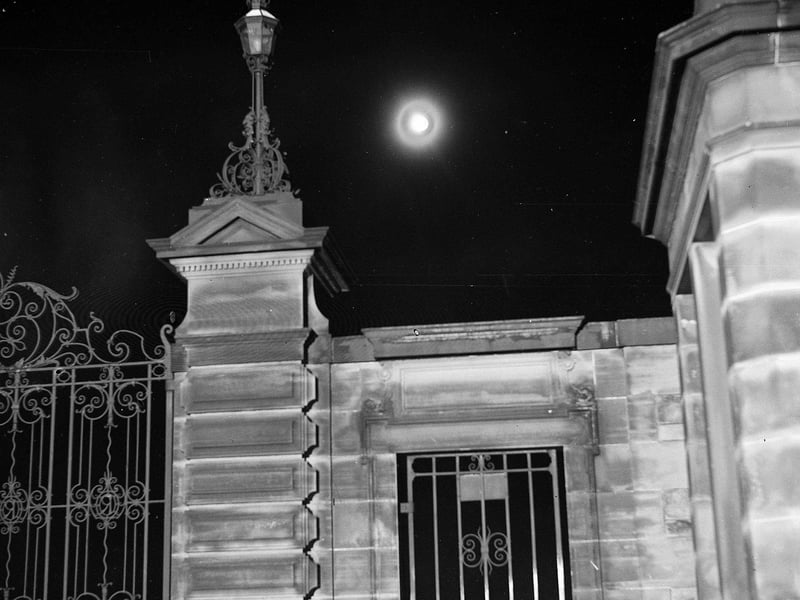 An eclipse of the moon taken at the Royal Observatory at Blackford Hill in 1950.