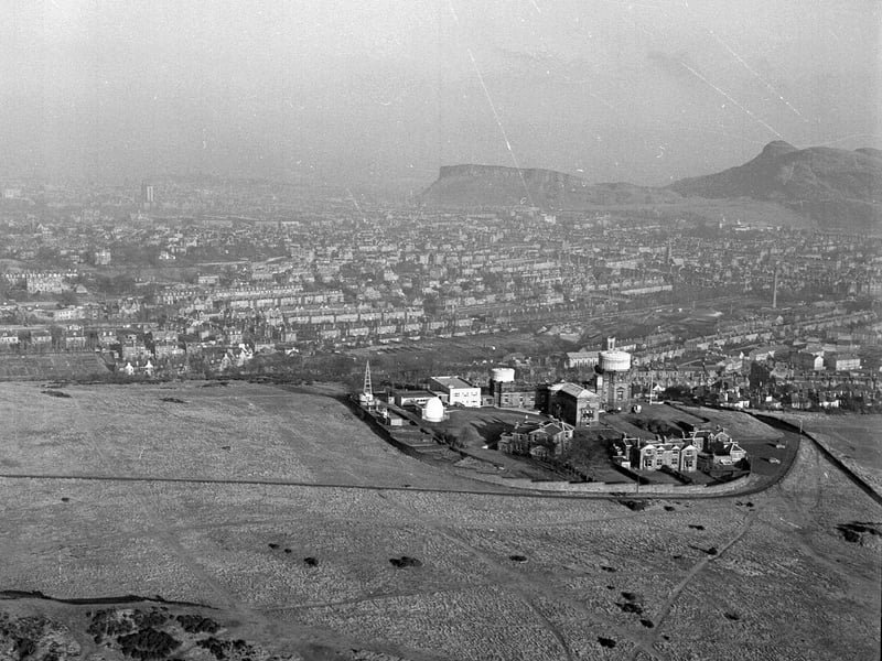 A view of Blackford Hill looking over to Arthur's Seat taken in January 1964.