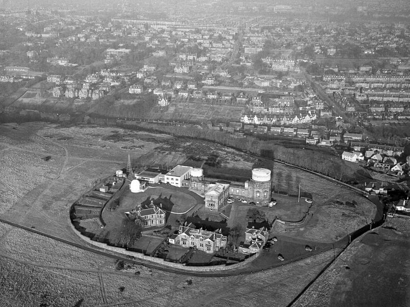 A aerial view of Blackford Hill Observatory taken in January 1964.