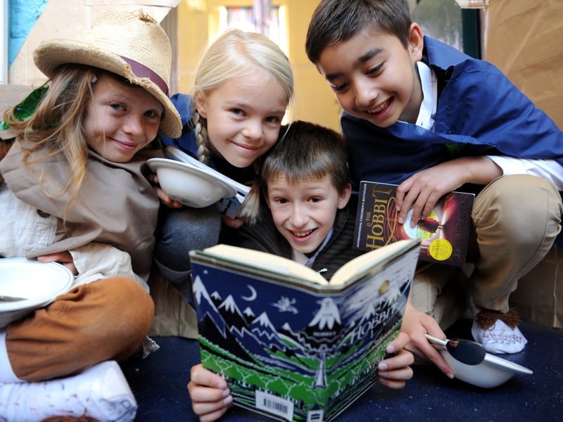 Pupils at Tollcross Primary School, Edinburgh, celebrated the 75th anniversary of the The Hobbit being published by holding a special 'Hobbit Breakfast' and making Hobbit costumes, in September, 2012.