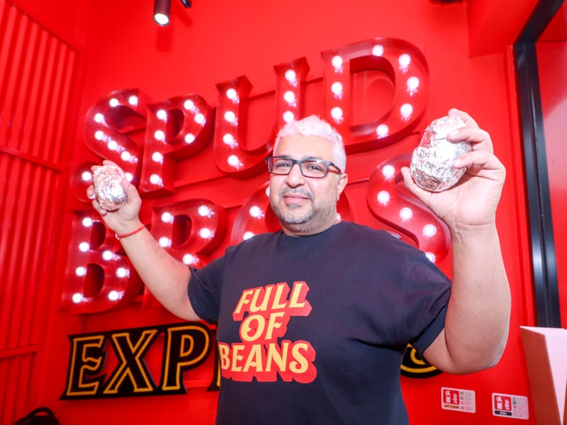 TikTok sensations SpudBros have visited the city to support a local business owner who opened his SpudBros franchise 
on January 26, 2026. 

Pictured: Franchisee Sunny Bassi


Picture: Habibur Rahman