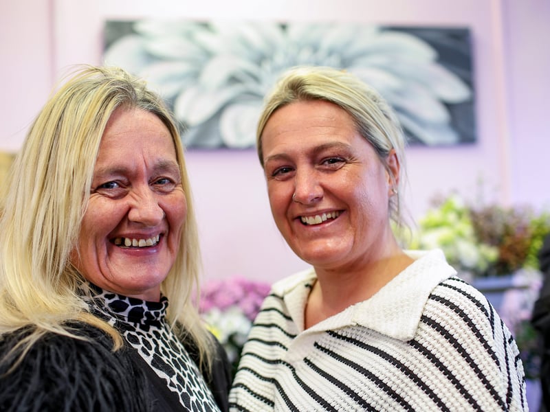 Sally Evans and her daughter, Emily Croucher, at Lottie's Florist.