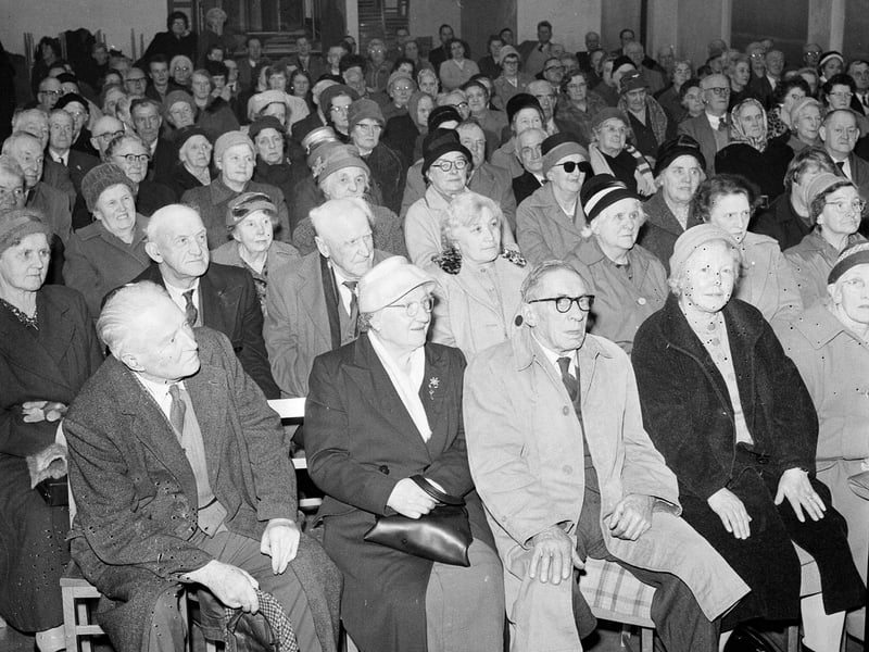 The audience at a concert for OAPs at Danderhall Primary School in March 1964.