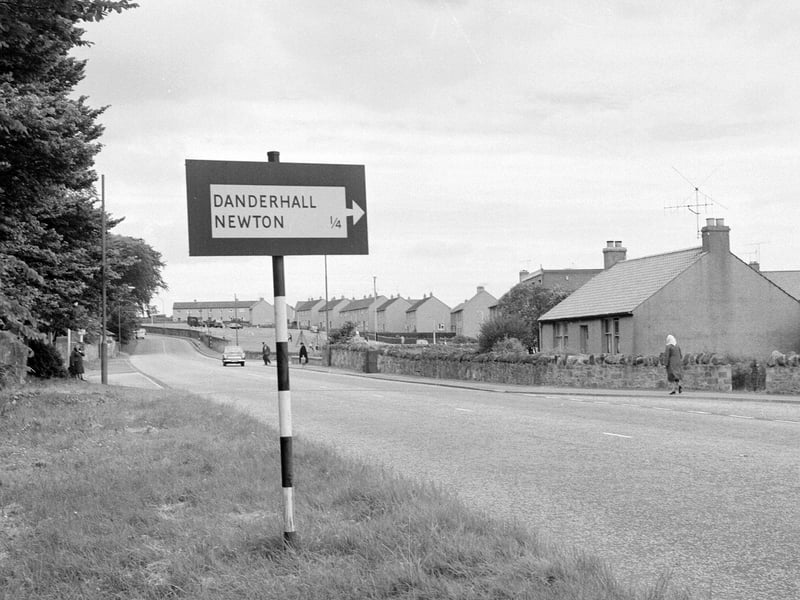 The road entering Danderhall in July 1964.