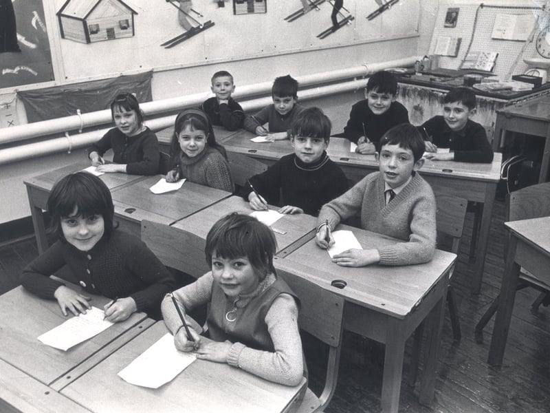 Schoolchildren in Brightside, Sheffield, pen letters in 1970 protesting about vandalism to saplings they had planted
