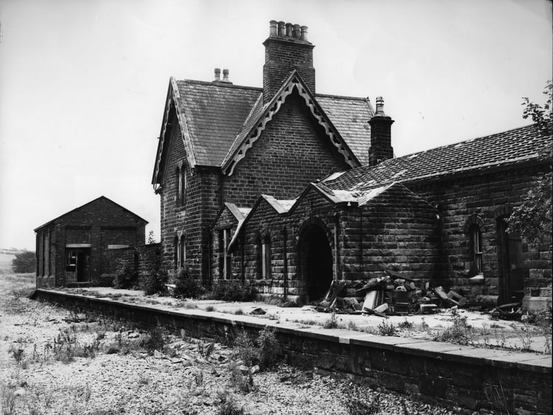 The derelict railway station at Ingleton in August 1970