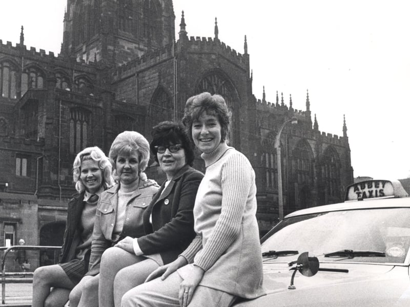 Taxi drivers in Rotherham in March 1971
