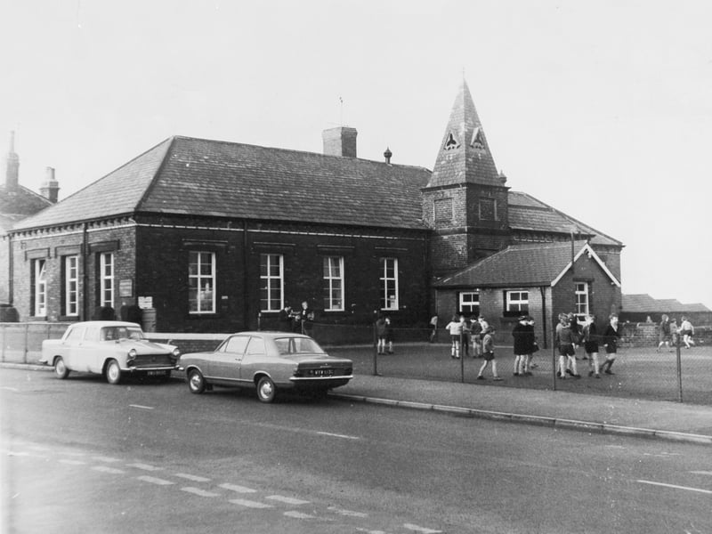 The old Middleton Church of England School on Town Street, Leeds, in January 1971