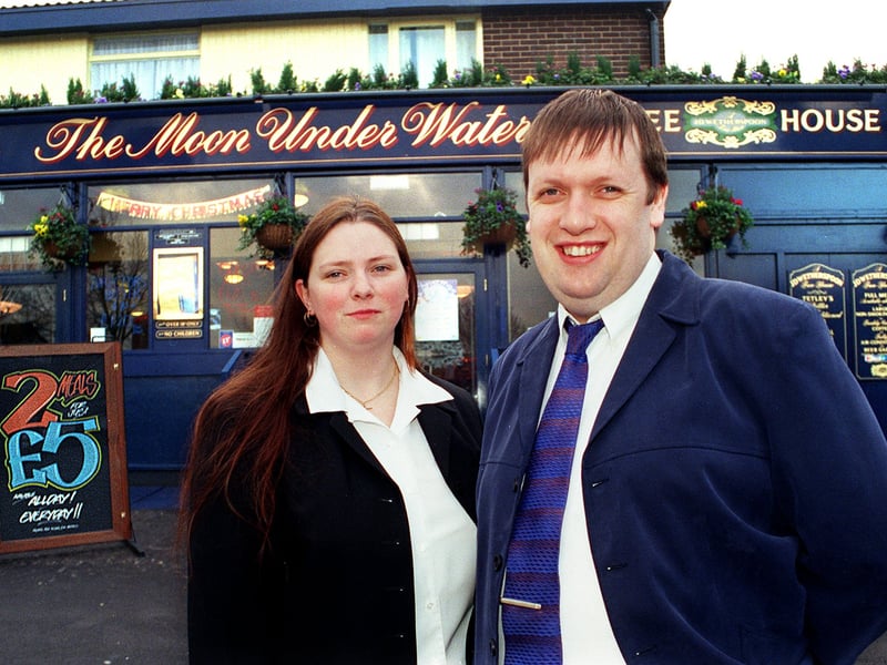 Do you remember Janette Picken and Steve Lyden? They ran The Moon Under Water pub on Rigton Drive. The pair are pictured in December 1998.