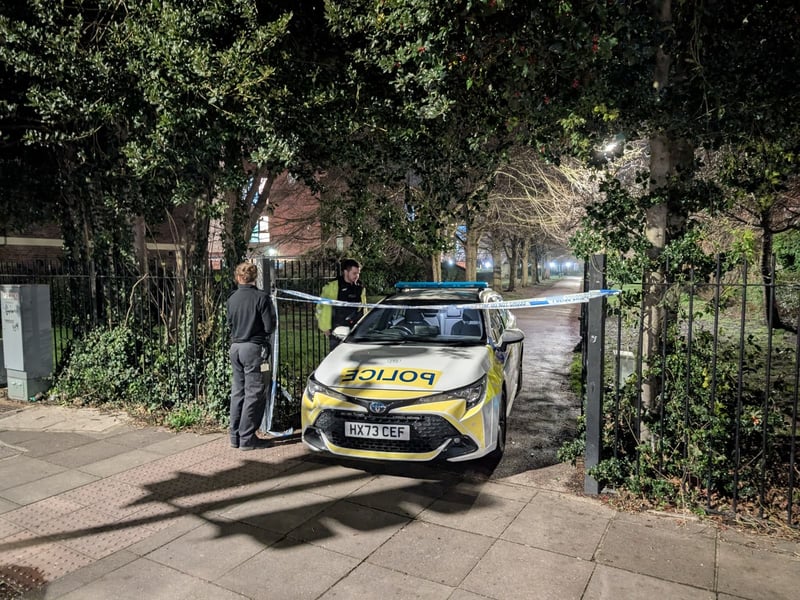 Police have put a cordon in place following an incident in the vicinity of Arundel Street Gardens, Portsmouth. 

Picture: Stu Vaizey