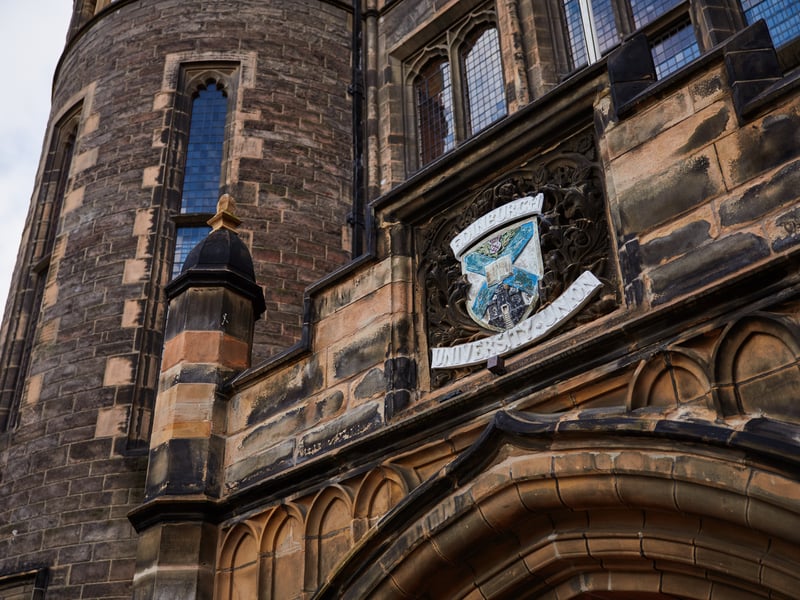 The original Edinburgh University Union Crest awaiting restoration.