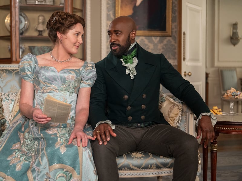 Daniel Francis’ character Lord Marcus Anderson first appeared as Lady Danbury’s estranged brother in season three of Bridgerton. He begins the new season with the pair having mended fences, and with romance blossoming between him and the Bridgerton matriarch. Francis is also known for his roles in Don’t Move, Once Upon a Time and The Wheel of Time.