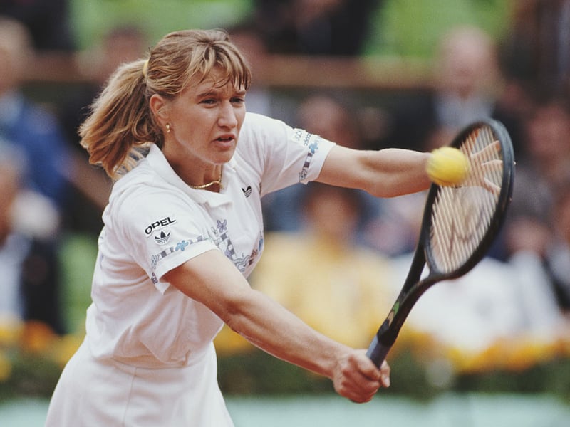 Ranked world number one for a record 377 weeks, Germany's Steffi Graf has earned a fortune estimated at $145 million. In 1988 she became the first player to complete the Golden Slam by winning all four major singles titles and the Olympic gold medal in the same year. She is the only player to have won each major singles tournament at least four times.