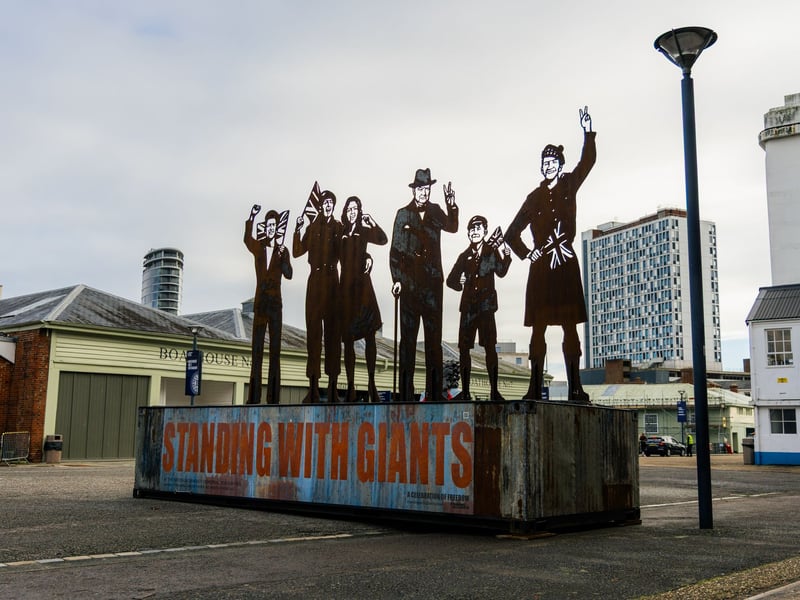 A free mini Standing With Giants display has been set up at Portsmouth Historic Dockyard.