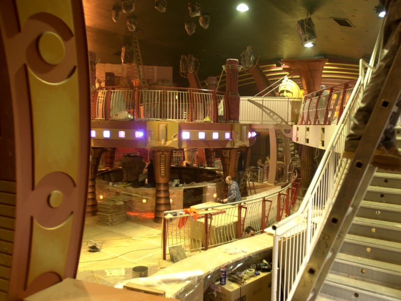 Inside the new Babylon nightclub at the old bingo hall, on Great Junction Street, Edinburgh, in 2002