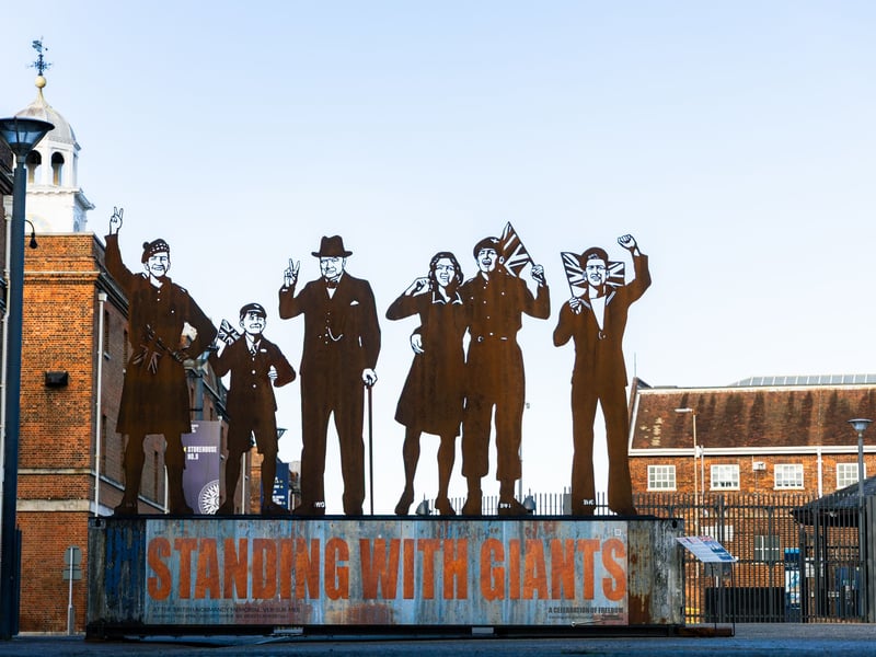 A free mini Standing With Giants display has been set up at Portsmouth Historic Dockyard.