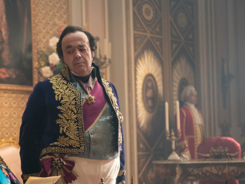 Hugh Sachs returns as Queen Charlotte’s loyal servant, Brimsley. The actor, who also appeared in Queen Charlotte: A Bridgerton Story, is also known for his role in Benidorm, with recent appearances in shows such as Andor and Amadeus.