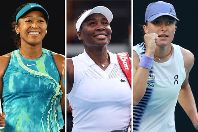 Three of the wealthiest women's tennis players in the world.