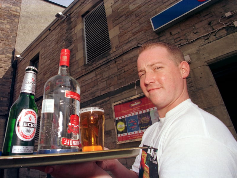 Owner Liam Maguire outside the Cavendish nightclub in 1999