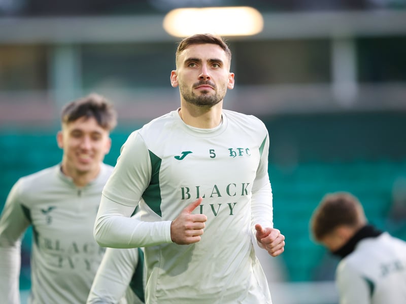 The Hibs centre-back is out of this weekend's game.
