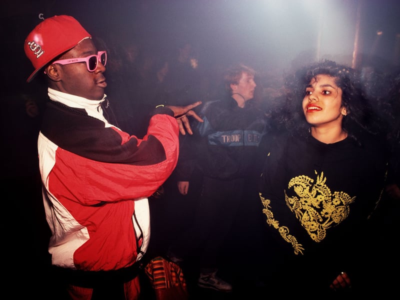 On the dance floor at a Glasgow nightclub in March 1990