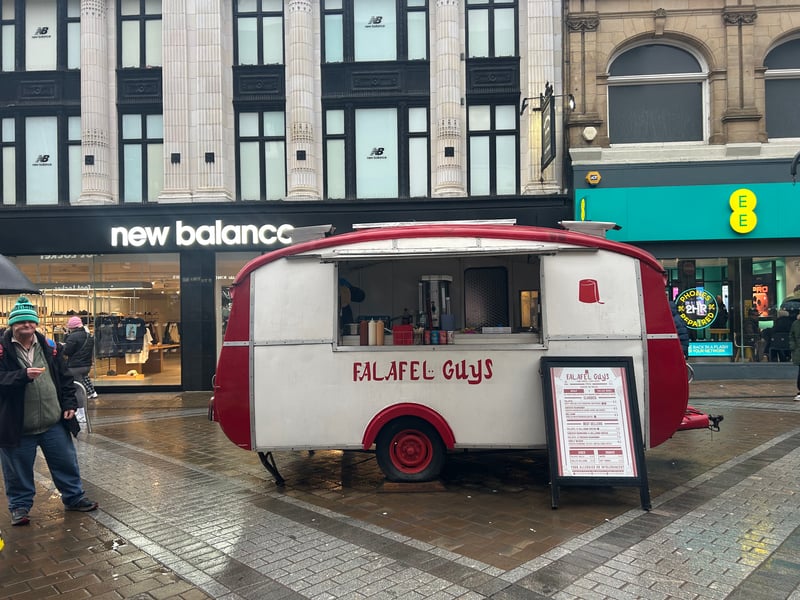 The Falafel Guys has been serving delicious Middle-Eastern street food for more than a decade in Leeds. You can grab a classic wrap or a salad bowl from their Briggate truck for £6.50, a filling lunch option with falafel, chicken shawarma or halloumi.