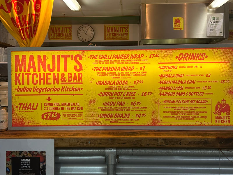 Manjit’s is a cornerstone of the Leeds street food scene, and has been serving Punjabi curries and snacks at Kirkgate Market since 2016. You can enjoy a tasty curry pot - the curry of the day on cumin rice - for £6.50, or the signature veggie thali for £7.95.