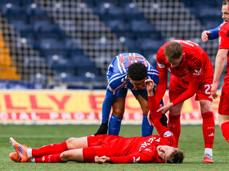 Knoester suffered head injury in the defeat by Kilmarnock on Saturday, and is ruled out for the visit of Celtic.