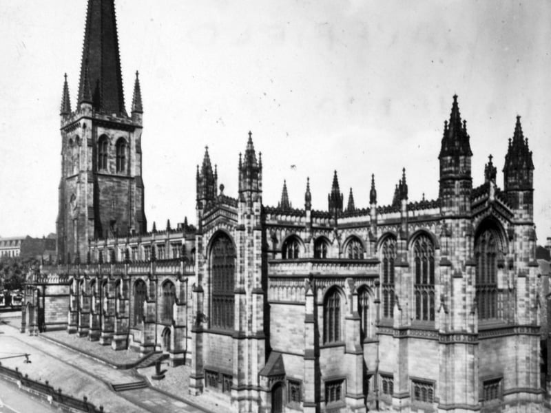 Wakefield Cathedral from the South East Pictured in September 1947.