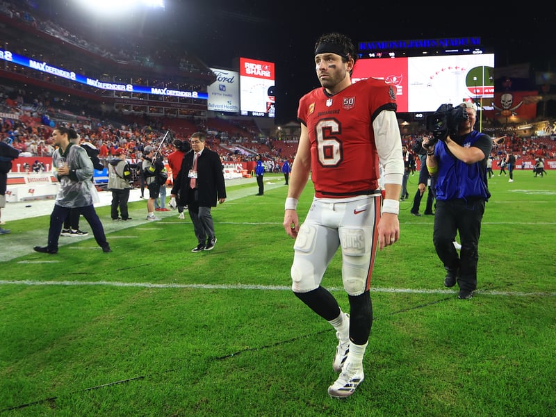 Mayfield has thrown for 28,525 career passing yards in 123 games. The 30-year-old earns a wage of $33,333,333 per year.