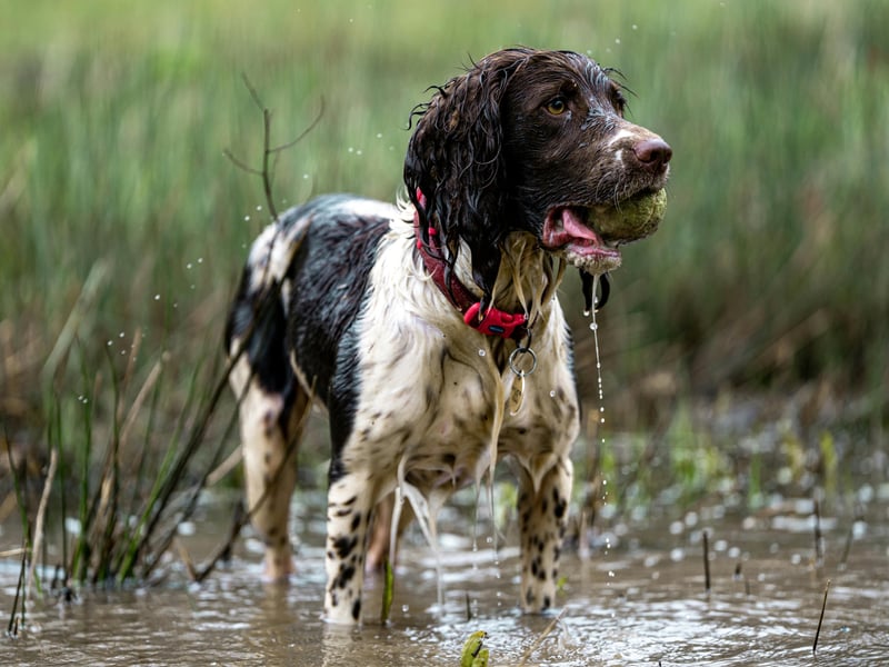 None of the breeds of spaniel are massively difficult to train, but the Springer Spaniel is probably the pick of the bunch. Bred to help hunters by 'springing' prey from vegetation, these pooches are born to learn.