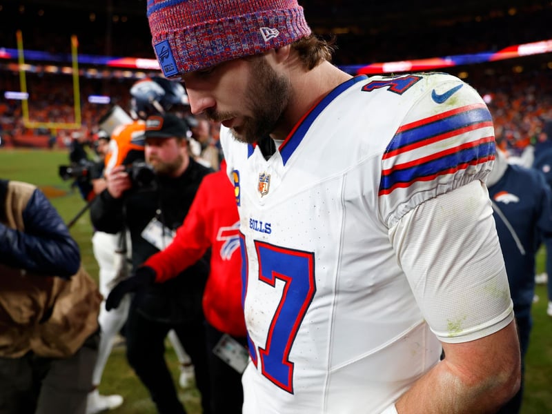 The Bills quarterback saw his playoff dream end in tears last month following defeat to the Broncos, but is the joint second highest paid player in the NFL at $55,000,000 per year.
