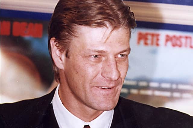 Sean Bean at the premiere of When Saturday Comes, at Meadowhall, in 1996. Photo: Steve Ellie, Iconic Media