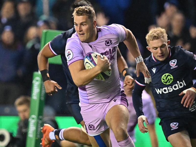 Winger Duhan van der Merwe has only been playing in a Scotland jersey since 2020 and is the first of three current players to make this list. His 35 tries in just 52 appearances puts him top of the all-time try scorers list. He'll be hoping to add further to his tally this year.