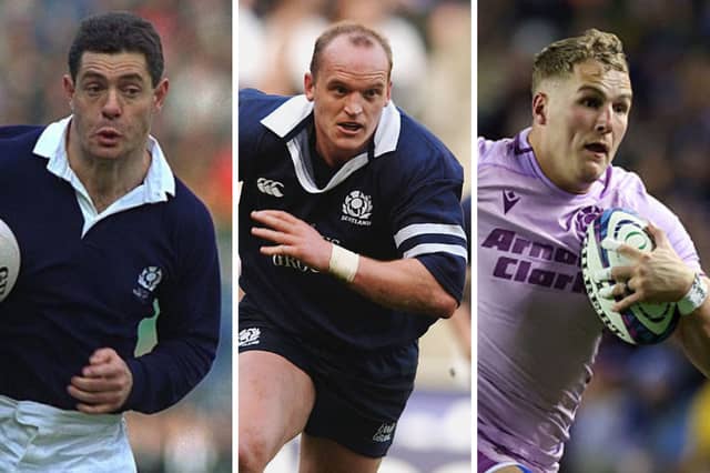 Three of Scotland's all-time top try scorers.
