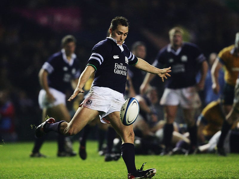 Fly-half Dan Parks scored his 266 points total during 67 international appearances from 2004 to 2012. 