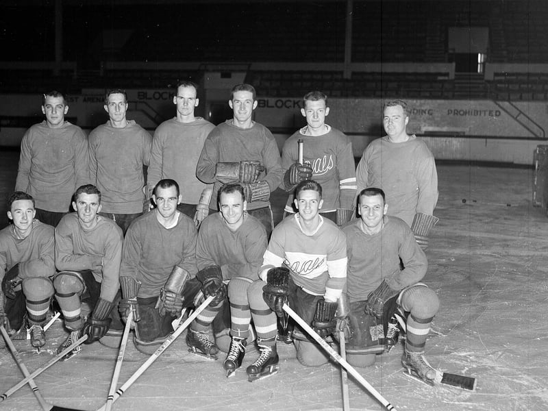 The Royals Ice Hockey Team at Murrayfield in September 1958.
