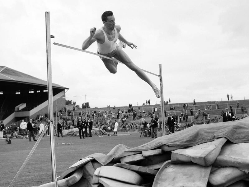 The high jump at the Murrayfield Highland Games in August 1965.