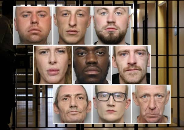 The nine criminals pictured here are amongst those recently jailed at Sheffield Crown Court during 2026. Top row, left to right: Joshua Stevens; Luke Rushforth and Ethan Hallows. Second row, left to right: Demi Dunford, Osai Williams and Alex Taff. Bottom row, left to right: Andrew Horton; Lewis Clarke and Paul Dowsing