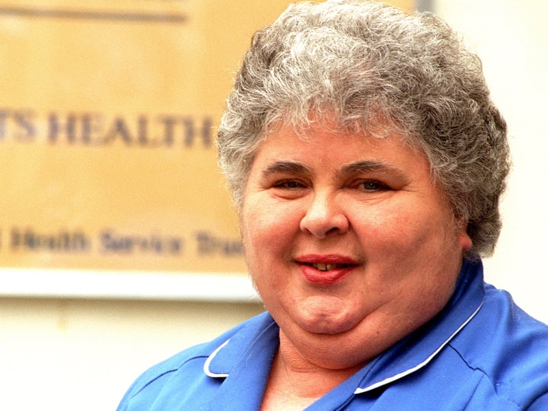 This is Sister Beryl Allen pictured in March 1996 who was retiring after 16 years at Burmantofts Health Centre.