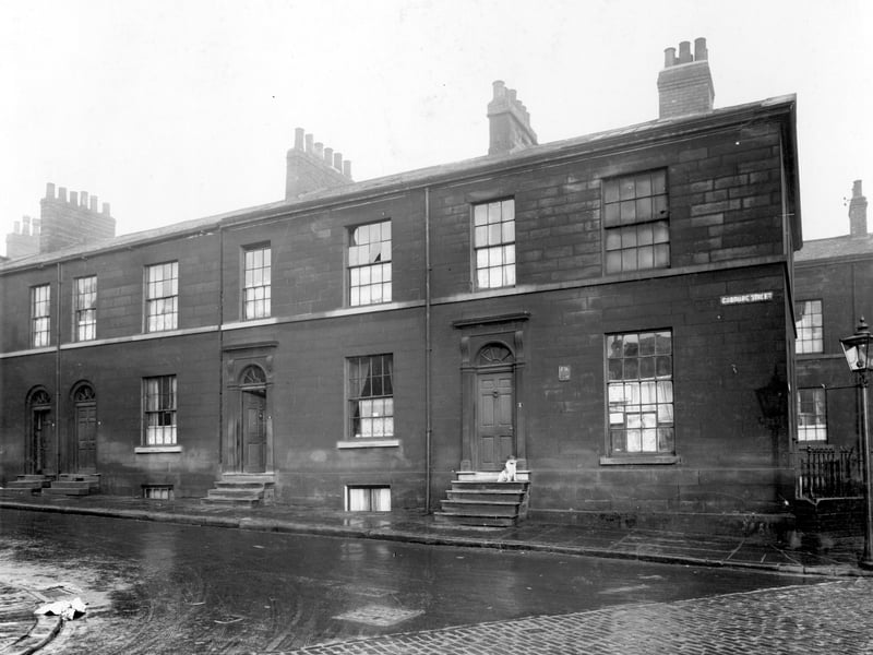 This photo from November 1937 shows rows of Georgian terraced houses on Cobourg Street. The double fronted property that was number 2 Cobourg Street was the residence of Madame Jessup, palmist.