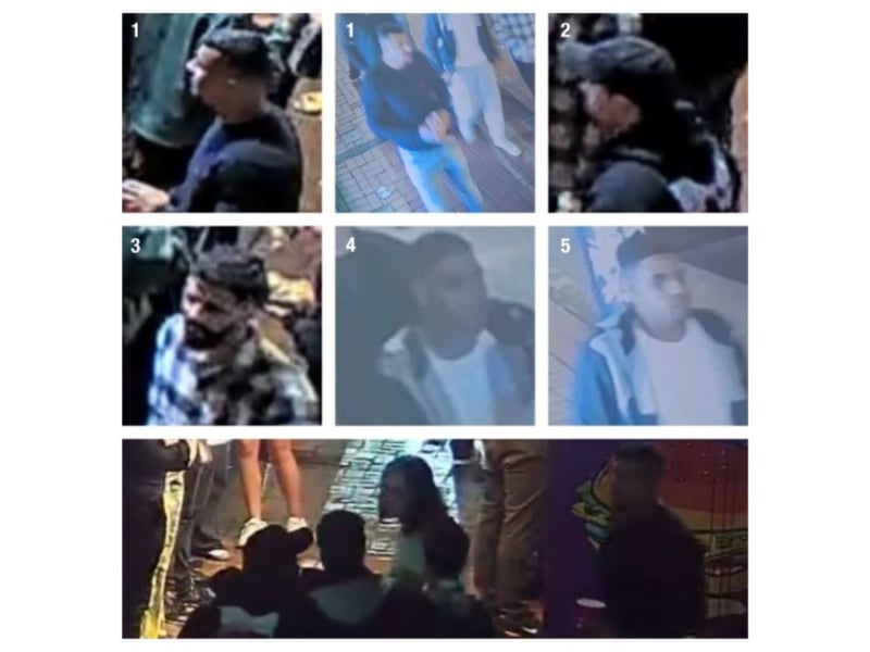 South Yorkshire Police are asking for the public’s help to progress their investigation into an assault on West Street in Sheffield.
Speaking on November 4, 2025, a South Yorkshire Police spokesperson said: "It is alleged that on 12 October at 3am, a man and a woman were approached by a group of five men.
"The group are reported to have assaulted the man, punching him in his face multiple times before fleeing the scene.
"The victim suffered serious injuries to his face and required hospital treatment.
"We have since launched an investigation and are asking for your help to identify five men we would like to speak to.
"Do you recognise any of them?
"The men were all reported to be aged in their 20s."
If you believe you can help, please get in touch quoting incident number 139 of 12 October 2025