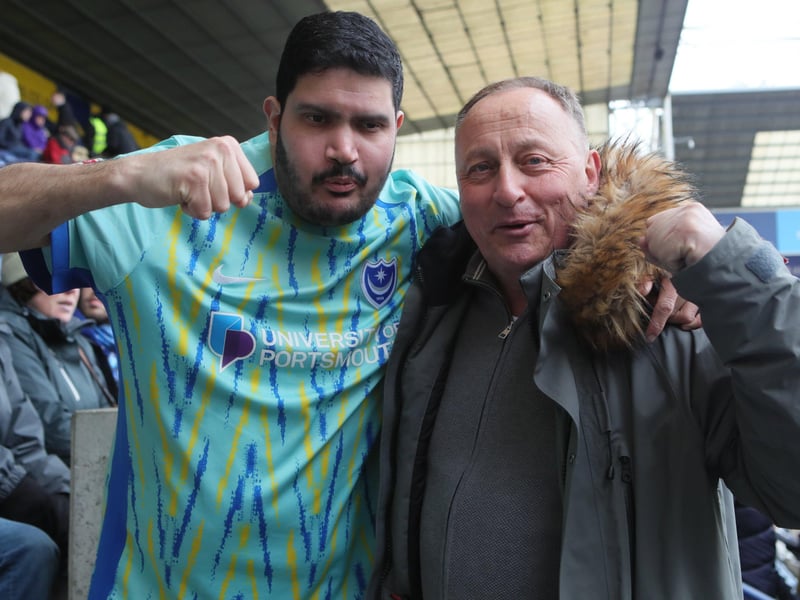 Pompey fans enjoying the Blues' latest trip to Deepdale.